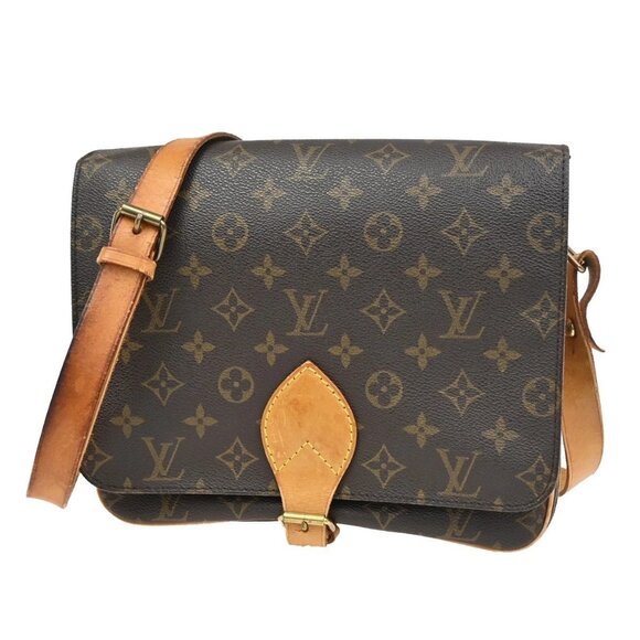 Louis Vuitton Handbags - LOUIS VUITTON Cartouchiere MM Shoulder Bag Monogram Leather Brown M51253 62KC516